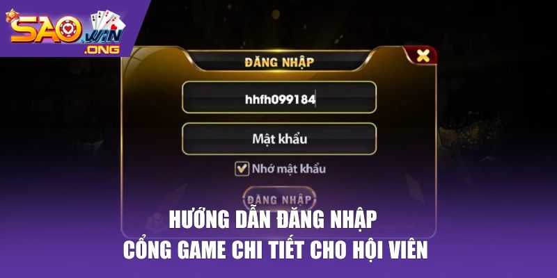 Hướng dẫn đăng nhập cổng game chi tiết cho hội viên